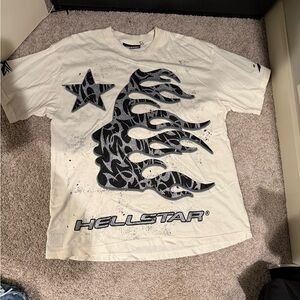Hellstar Men's Graphic Tee - White and Black